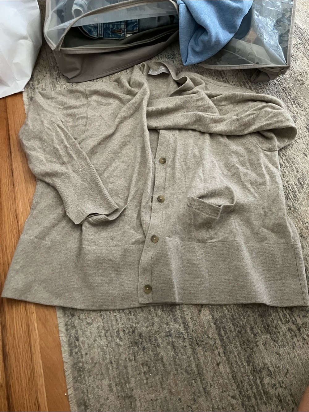 Everlane Taupe Button-Front Women's Cardigan